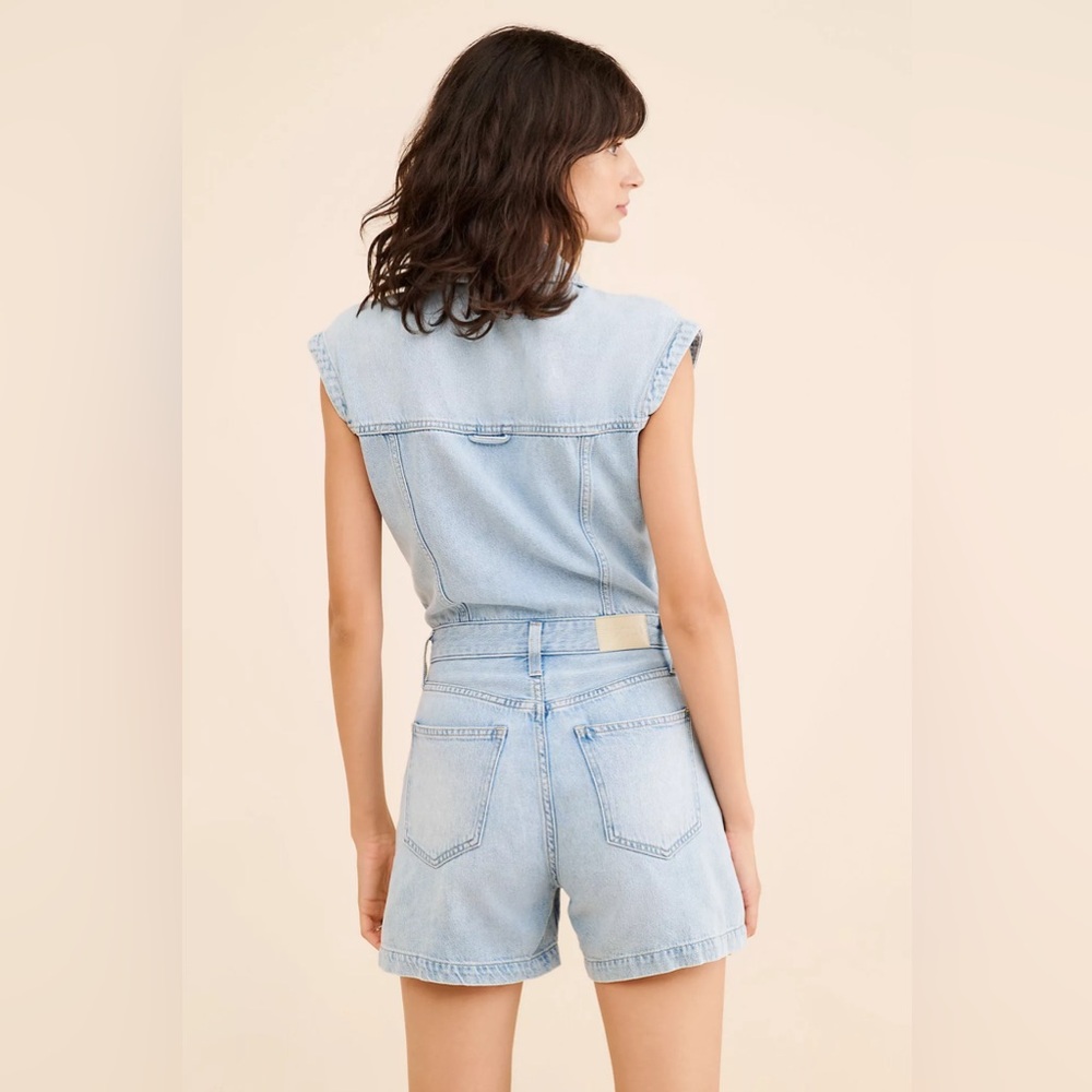 NWT Pistola szXS Lennox Denim Romper in Color-Roma ,Anthropologie - Picture 14 of 16